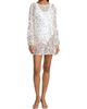Milly Women's Paillette Sequined Crochet Cover-Up Minidress - 2