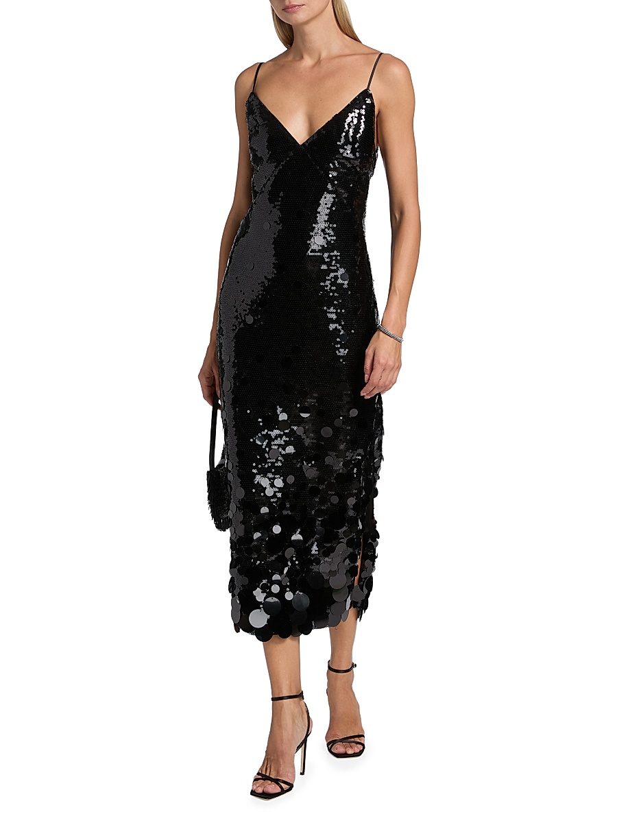 knee length dresses for ladies Gaia Metallic Midi Dress