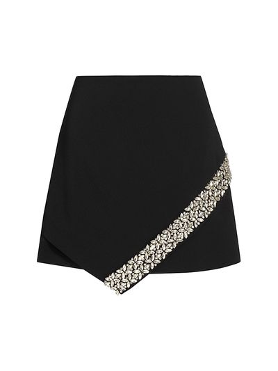 Milly Women's Ramona Embellished Crepe Miniskirt
