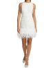 Milly Women's Raven Feather-Trim Metallic Tweed Minidress - 2