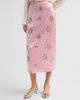Milly Women's Raylen Floral Sequin-Embellished Satin Midi Skirt - 4