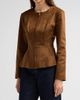 Milly Women's Reina Faux Suede Peplum Jacket - 4