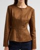 Milly Women's Reina Faux Suede Peplum Jacket - 5