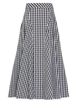 Milly Women's Robin Gingham Midi-Skirt