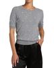 Milly Women's Rosalyn Rhinestone-Embellished Short-Sleeve Top - 3