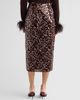 Milly Women's Roxanne Paillette Midi Skirt - 3