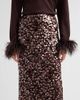 Milly Women's Roxanne Paillette Midi Skirt - 5