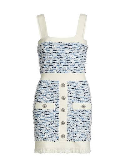 Milly Women's Tweed Sleeveless Minidress