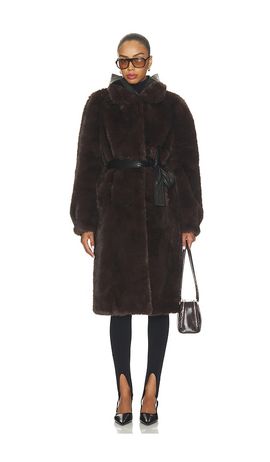Mimchik Mimchik Penny Maxi Faux Fur Coat