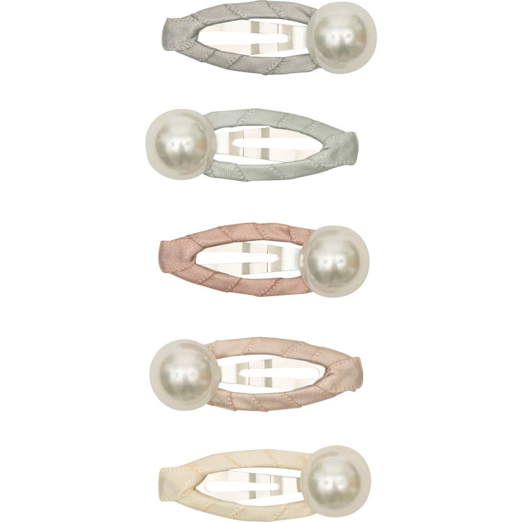 Mimi & Lula Mimi & Lula 4-Pack Faux Pearl Satin Hair Clips