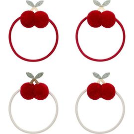 Mimi & Lula Mimi & Lula Kids' 4-Pack Cherry Pompom Ponytail Holders