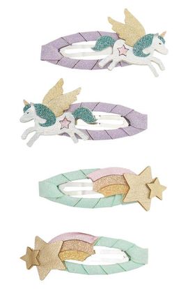 Mimi & Lula Mimi & Lula Kids' My Lil Unicorn 4-Pack Hair Clips