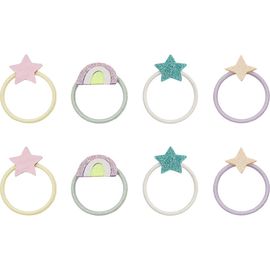 Mimi & Lula Mimi & Lula Kids' Rainbows & Star 8-Pack Mini Ponytail Holders
