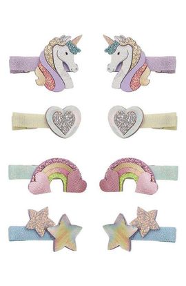 Mimi & Lula Mimi & Lula Kids' Unicorn Assorted 8-Pack Mini Hair Clips