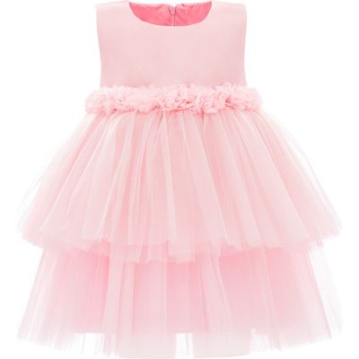 Mimi Tutu Mimi Tutu Amarielle Floral Waist Tulle Dress