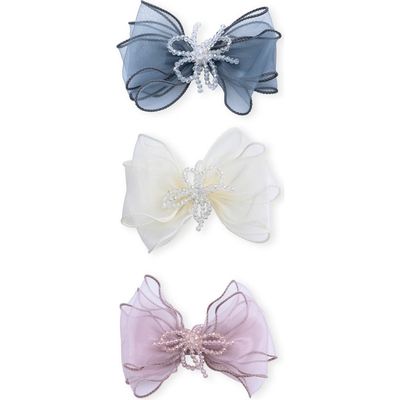 Mimi Tutu Mimi Tutu Beaded Bow Hair Clip Set