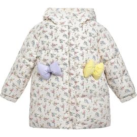 Mimi Tutu Mimi Tutu Floral Bow Hooded Coat