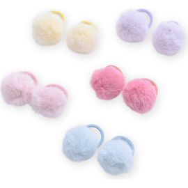Mimi Tutu Mimi Tutu Fluffy Pom-pom Hair Tie Set