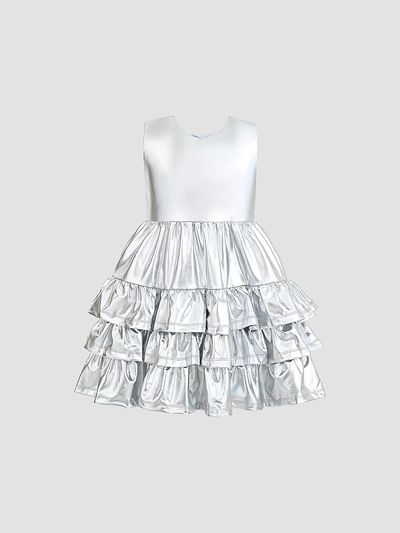 Mimi Tutu Mimi Tutu Girl's Little Girl's & Girl's Satin Ruffle Party Dress
