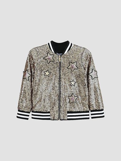 Mimi Tutu Mimi Tutu Girl's Little Girl's & Girl's Sequin Star Jacket