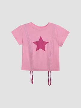 Mimi Tutu Mimi Tutu Girl's Little Girl's & Girl's Star Accent T-Shirt