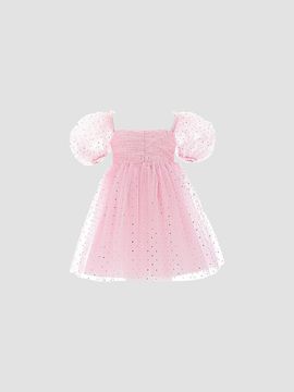 Mimi Tutu Mimi Tutu Girl's Little Girl's & Girl's Tulle Puff Sleeve Dress