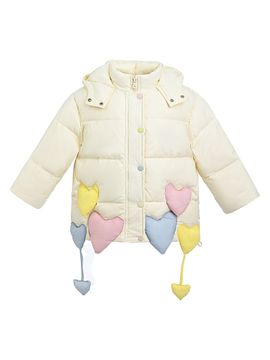 Mimi Tutu Mimi Tutu Girl's Little Girl's Heart Charm Puffer Jacket