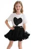 Mimi Tutu Mimi Tutu Pearl Heart Applique T-Shirt - 2