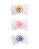Mimi Tutu Mimi Tutu Rose Accent Bow Hair Clip Set - 1
