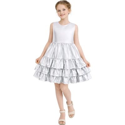 Mimi Tutu Mimi Tutu Satin Ruffle Party Dress