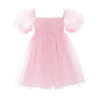 Mimi Tutu Mimi Tutu Tulle Dress with Puffed Sleeves