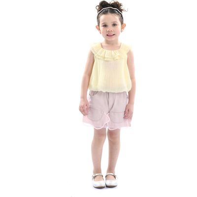 Mimi Tutu Mimi Tutu Yellow Mauve Ruffle Outfit Set 