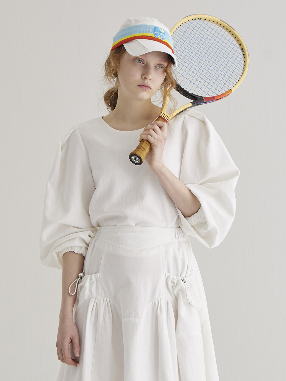 mimicAWE Ball Shape Blouse (White)