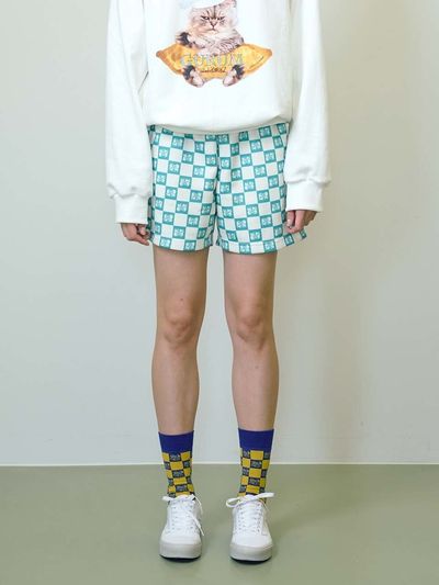 mimicAWE Ribbons Checkerboard Shorts (Green)