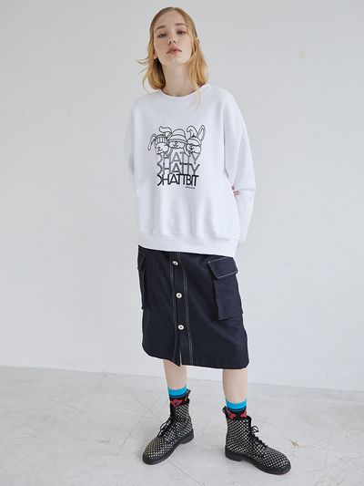 mimicAWE Triple Chattbit Sweatshirt (White)