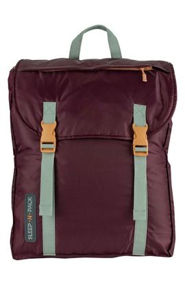 mimish mimish Kids' Sleep-n-Pack Faux Shearling Lined Sleeping Bag Backpack
