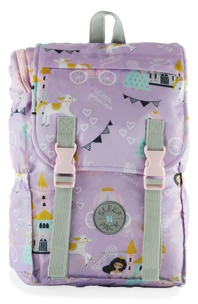 mimish mimish Kids' Sleep-N-Pack Princesses Sleeping Bag Backpack