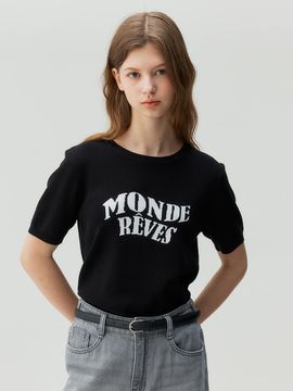MIND BRIDGE women Lettering Jacquard Knit Sweater (MZKT3202)