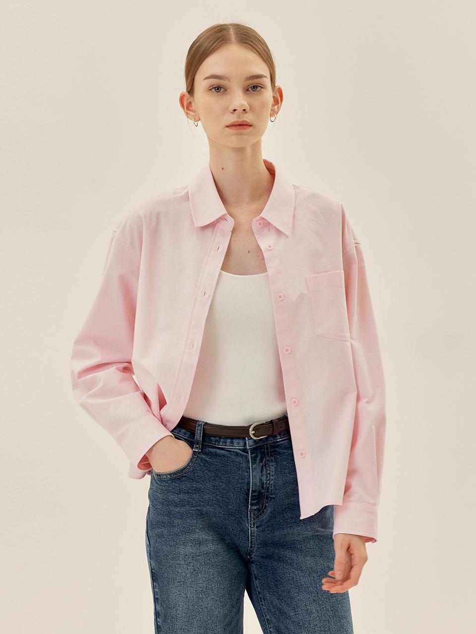 MIND BRIDGE women Overfit Cotton Oxford Shirt