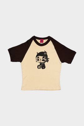 MINDBLOWN MINDBLOWN Devil Baby Tee in Brown, Women's at Urban Outfitters