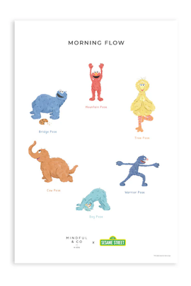 Mindful & Co Kids Mindful & Co Kids Double-Sided Sesame Street Yoga Poses Print
