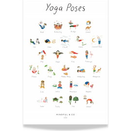 Mindful & Co Kids Mindful & Co Kids Yoga Poses Print 