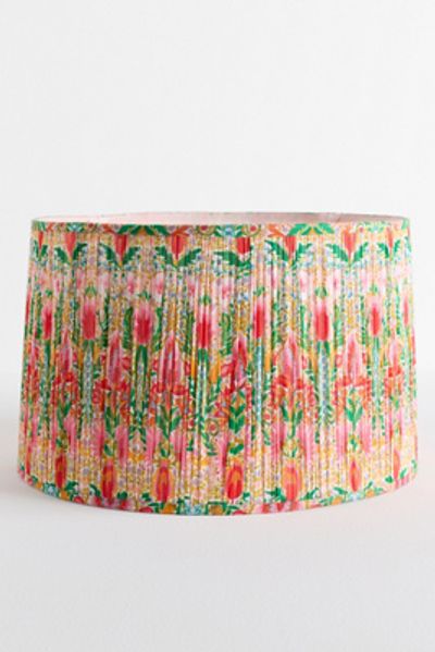 MINDTHEGAP Ruched Suzie Q Fabric Printed Drum Shade