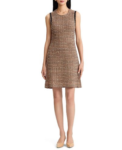 Ming Wang Ming Wang A-Line Eyelash Tweed Knit Dress