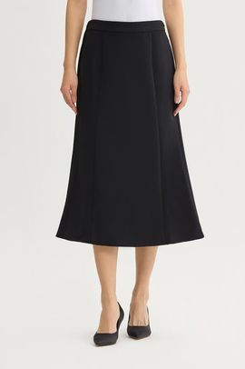 Ming Wang Ming Wang A-Line Stretch Deco Crepe Maxi Skirt