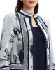 Ming Wang Ming Wang Abstract Two-Tone Knit Jacket - 5