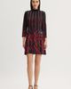 Ming Wang Ming Wang Animal Print Trim Soft Knit Dress - 1