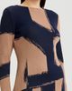 Ming Wang Ming Wang Brushstroke Soft Knit Sheath Dress - 4