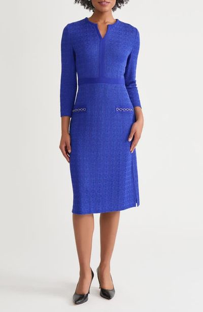 Ming Wang Ming Wang Chain Embellished Sheath Dress