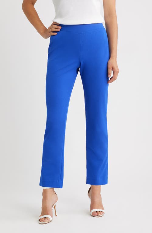 Ming Wang Ming Wang Deco Straight Leg Stretch Crepe Pants